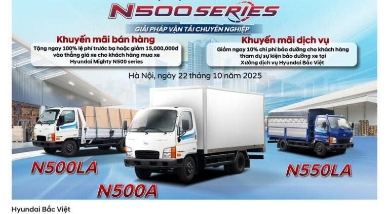 THÔNG BÁO THAY ĐỔI LỊCH SỰ KIỆN RA MẮT Hyundai Mighty N500 Series