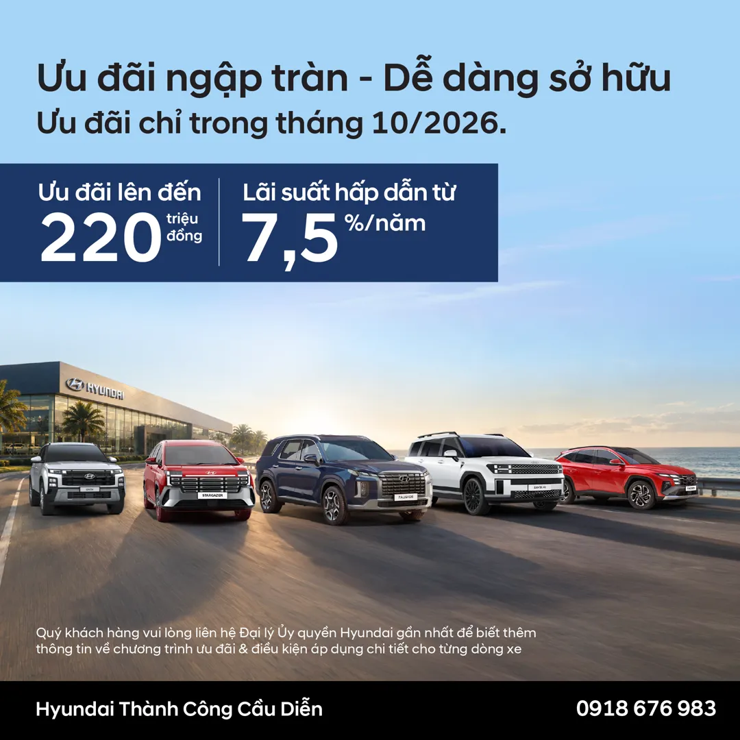 ƯU ĐÃI NGẬP TRÀN – DỄ DÀNG SỞ HỮU HYUNDAI