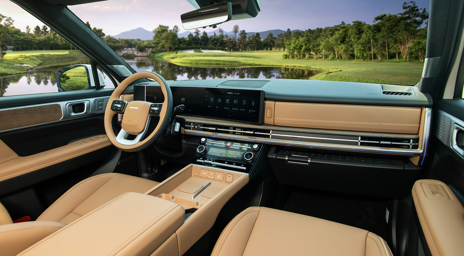 Hyundai Santa Fe Calligraphy bổ sung nội thất Nâu Pecan sang trọng | Hyundai Phúc Yên