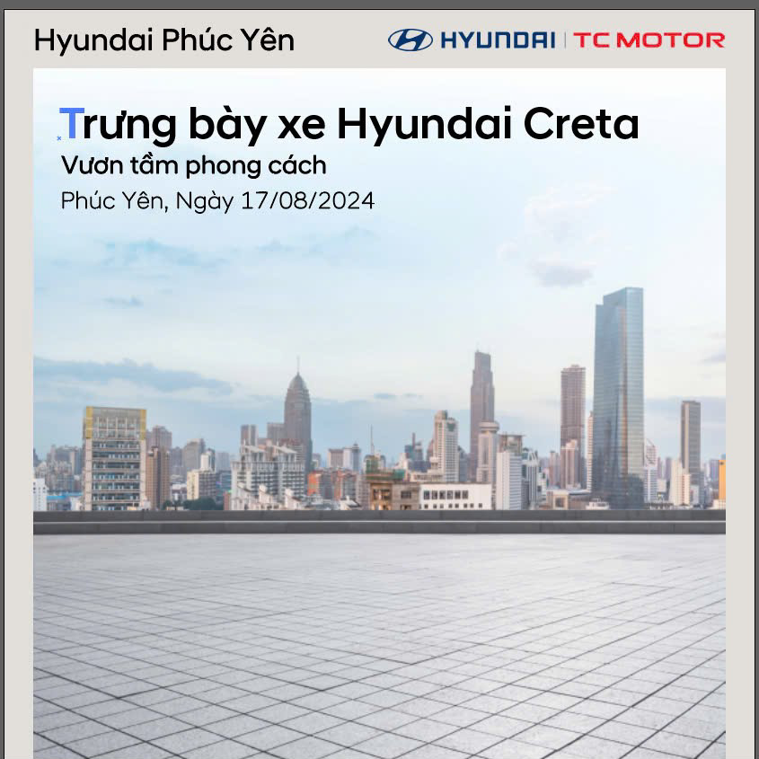 Trưng bày xe Hyundai Creta 2024 tại KĐT Đồng Sơn - Phúc Yên & lái thử các dòng xe Hyundai