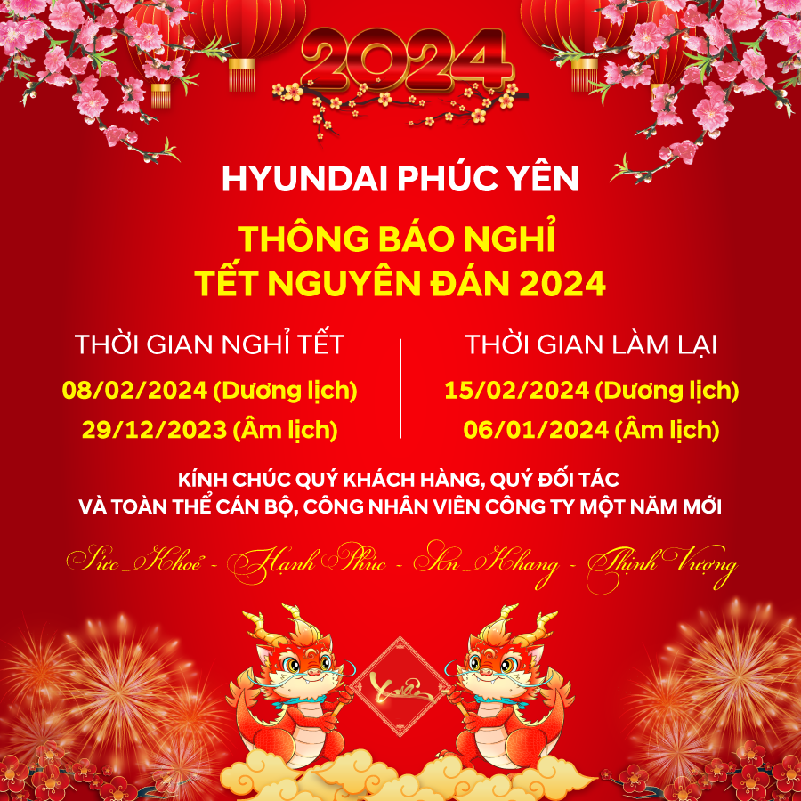 Thông Báo Nghỉ Tết Nguyên Đán 2024