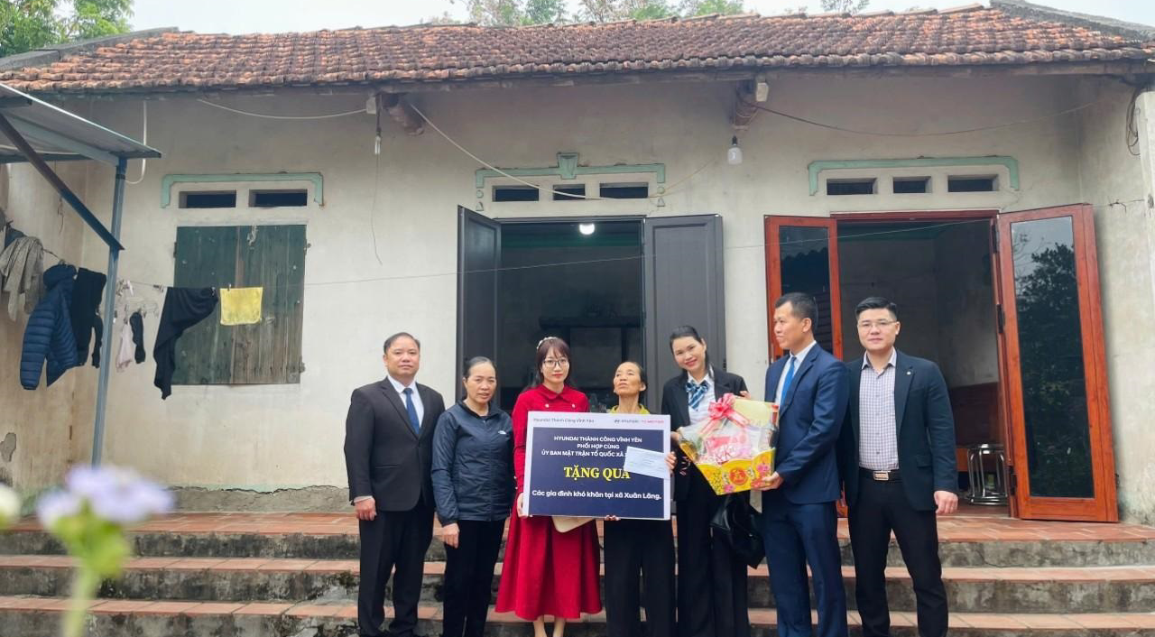 HYUNDAI VĨNH YÊN – HỖ TRỢ CÁC GIA ĐÌNH KHÓ KHĂN TẠI XÃ XUÂN LÃNG - PHÚ THỌ