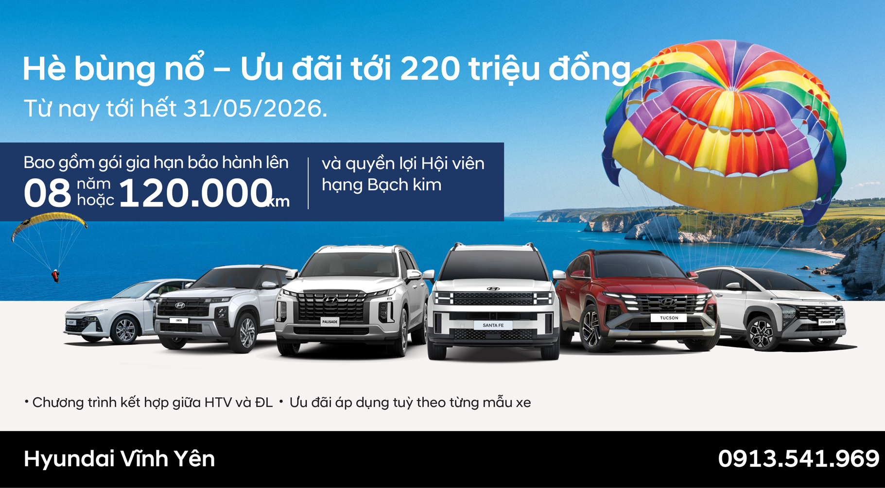 HYUNDAI VĨNH YÊN TRIỂN KHAI CHƯƠNG TRÌNH “HÈ BÙNG NỔ - ƯU ĐÃI TỚI 220 TRIỆU ĐỒNG”