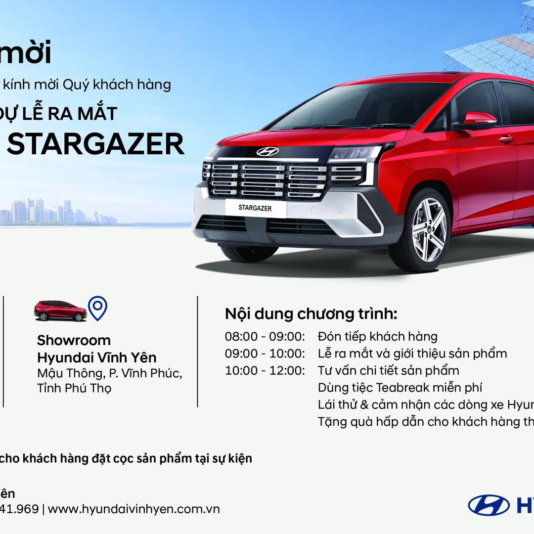 THƯ MỜI KHÁCH HÀNG THAM DỰ LỄ RA MẮT NEW STARGAZER