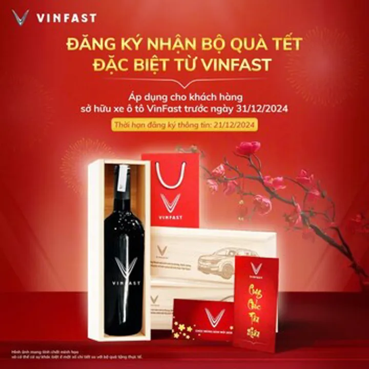 VINFAST TRI ÂN GỬI TẶNG BỘ QUÀ TẾT ĐẶC BIỆT TỚI KHÁCH HÀNG