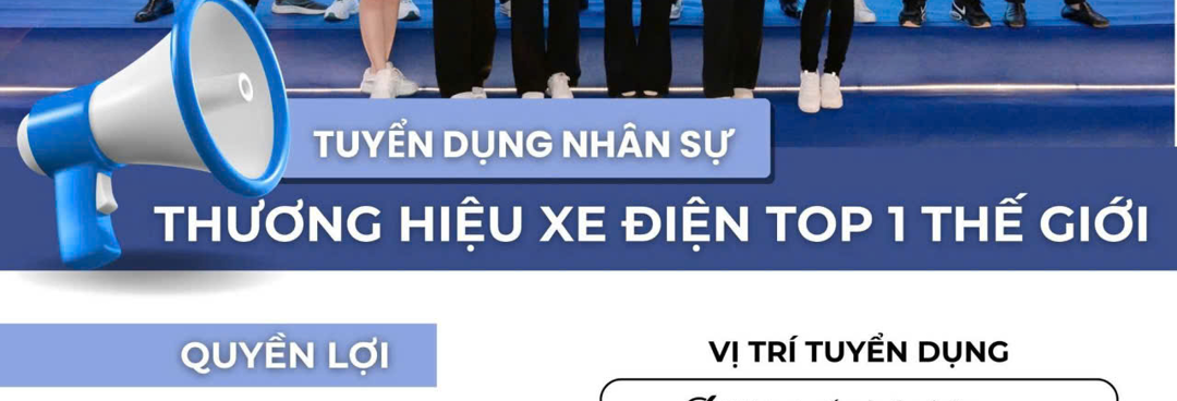CƠ HỘI LÀM VIỆC CÙNG THƯƠNG HIỆU XE Ô TÔ ĐIỆN TOP 1 THẾ GIỚI – KHỞI ĐẦU SỰ NGHIỆP ĐỈNH CAO CÙNG BYD VG HẢI PHÒNG