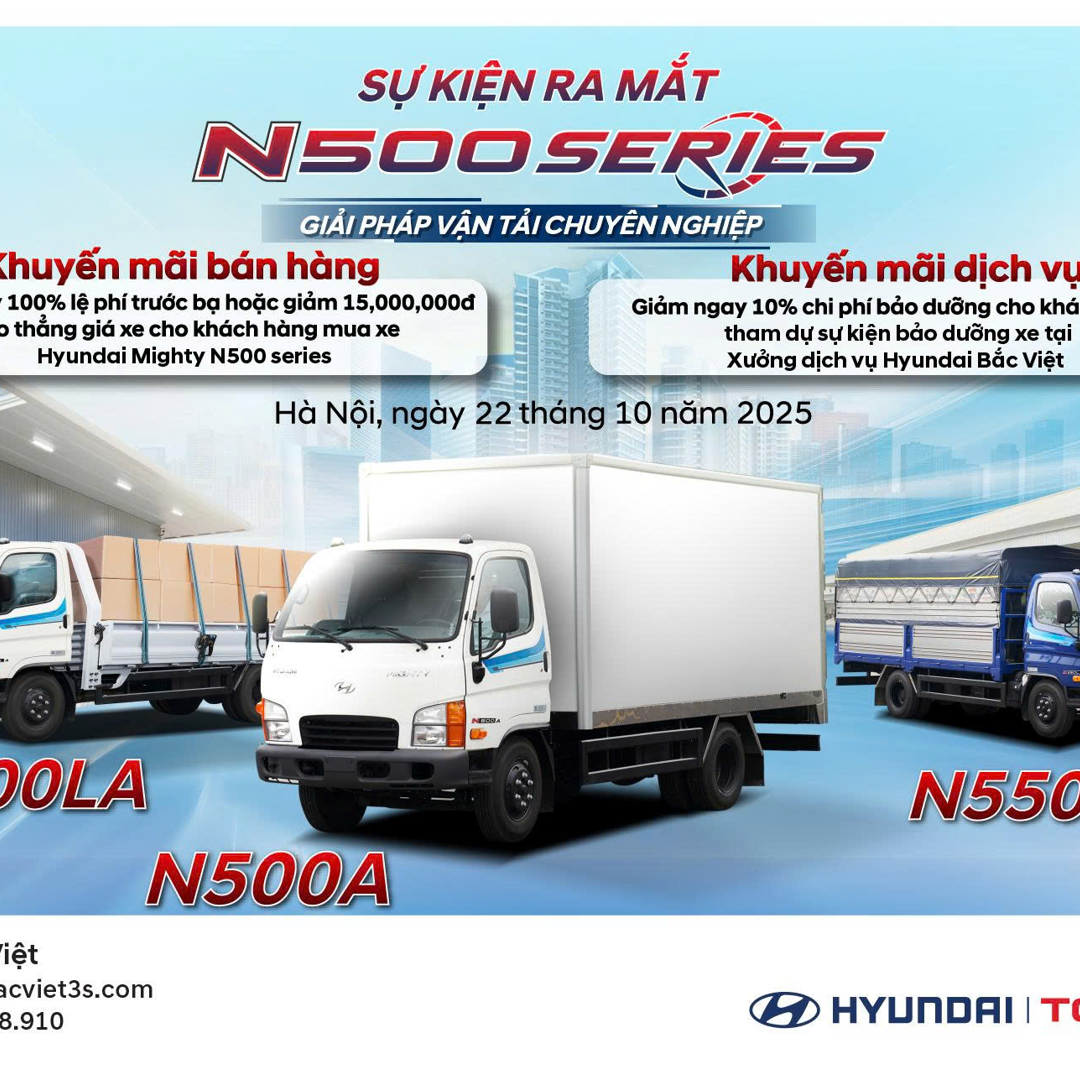 HYUNDAI BẮC VIỆT TRÂN TRỌNG GIỚI THIỆU – LỄ RA MẮT HYUNDAI MIGHTY N500 SERIES