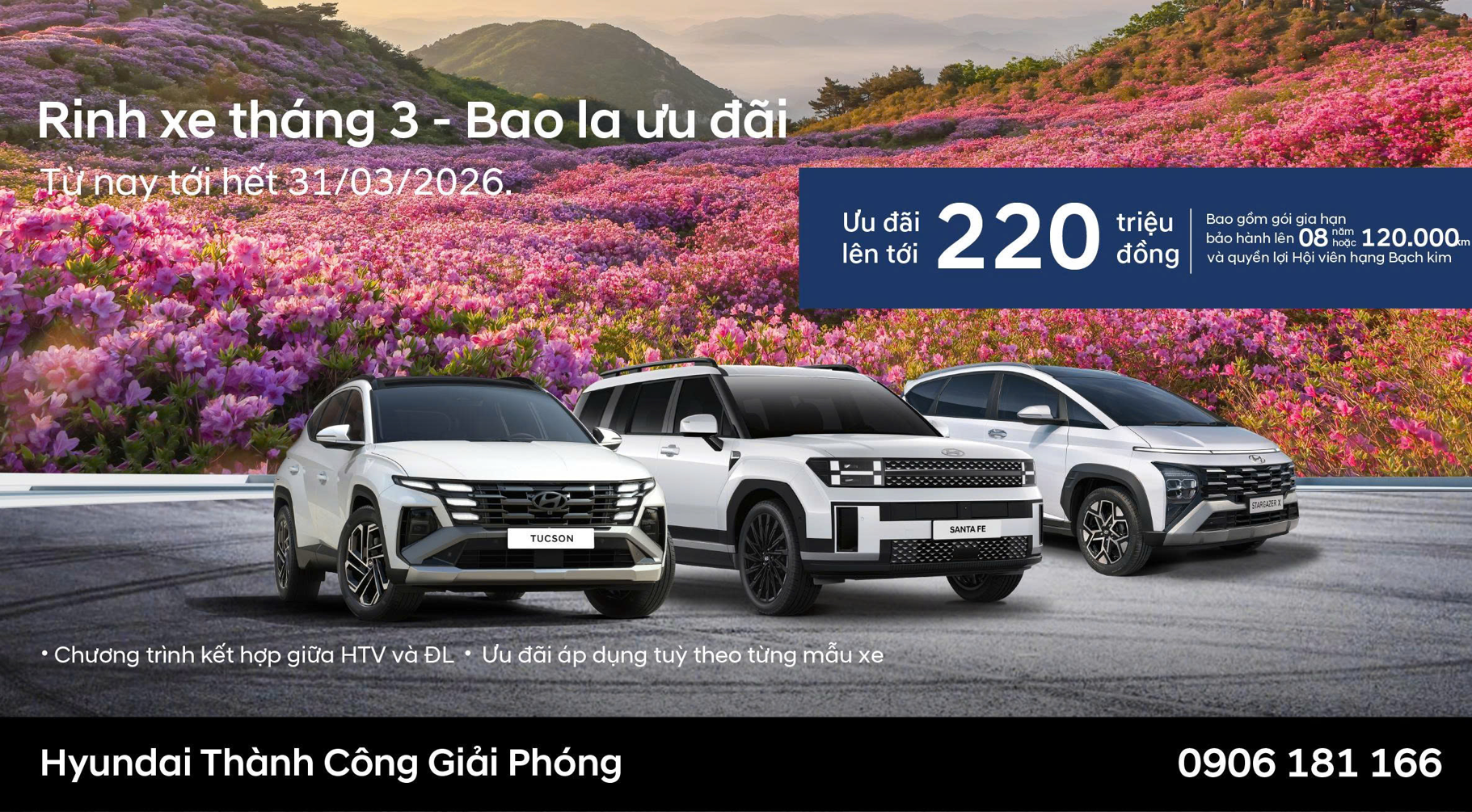 RINH XE THÁNG 3 - BAO LA ƯU ĐÃI