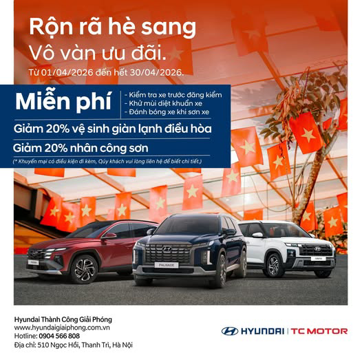 Tin tức, Tin khuyến mại Tặng Bạn Ưu Đãi Bảo Dưỡng Xe Hyundai Miễn Phí Tháng 4
