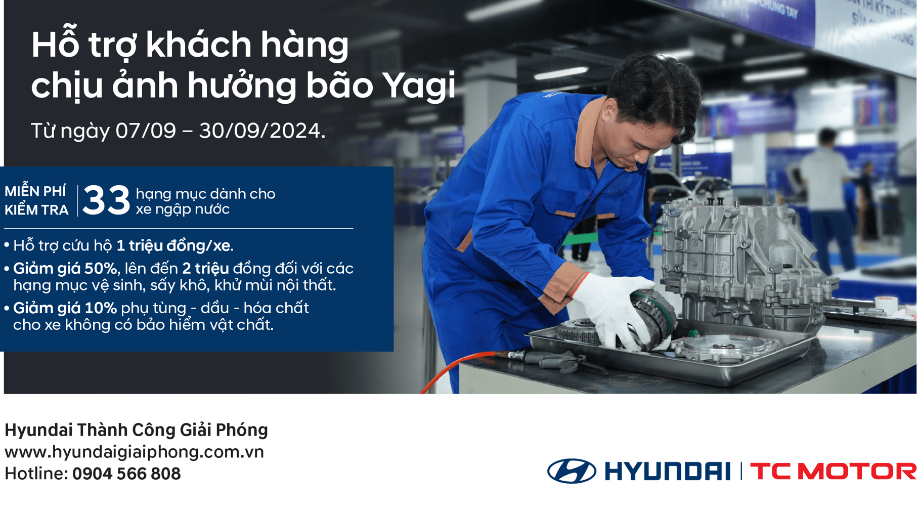 CHƯƠNG TRÌNH HỖ TRỢ KHÁCH HÀNG CHỊU HẬU QUẢ BÃO YAGI