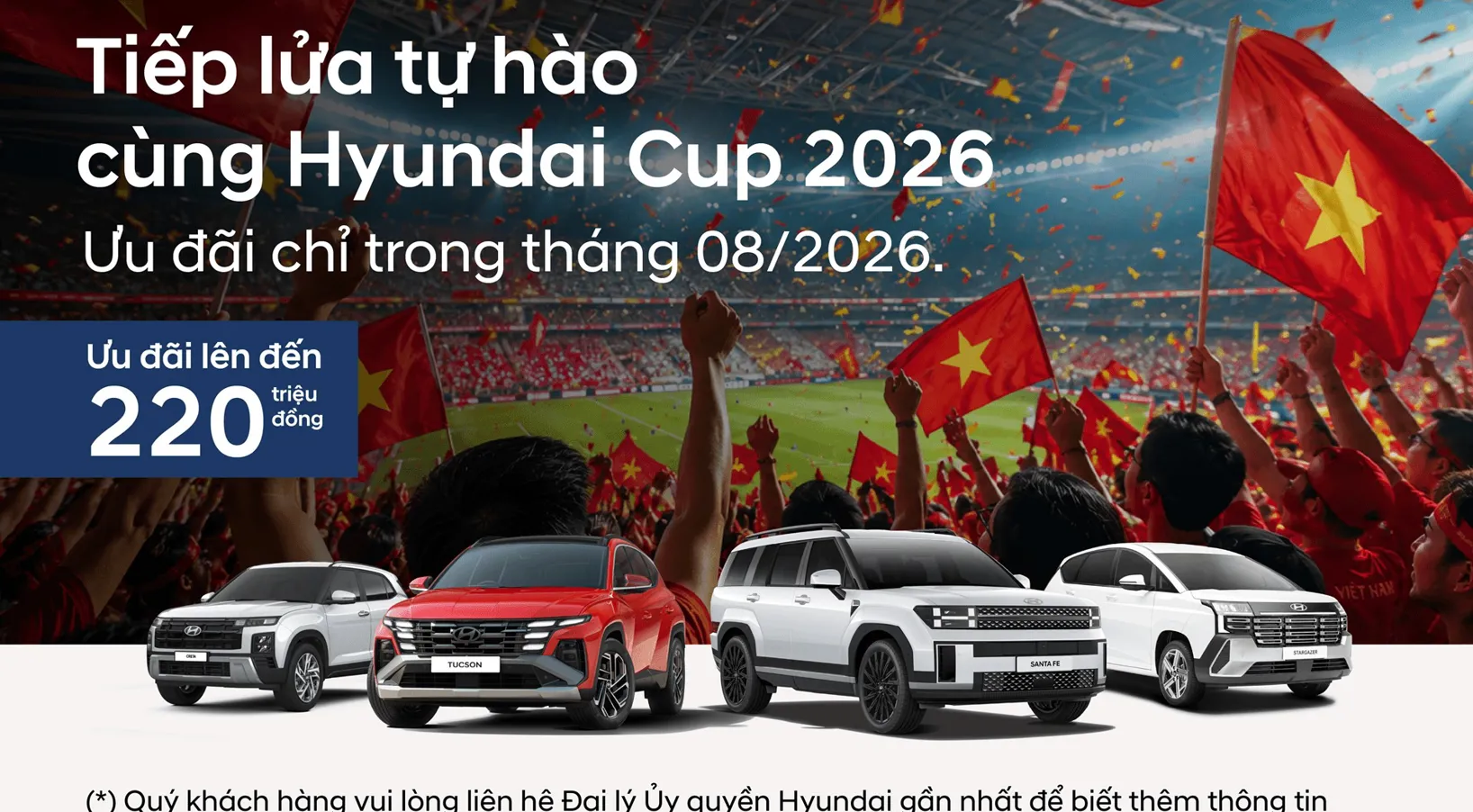 HYUNDAI THÀNH CÔNG TRIỂN KHAI CHƯƠNG TRÌNH ƯU ĐÃI THÁNG 8 – GIÁ TRỊ ƯU ĐÃI LÊN TỚI 220 TRIỆU ĐỒNG