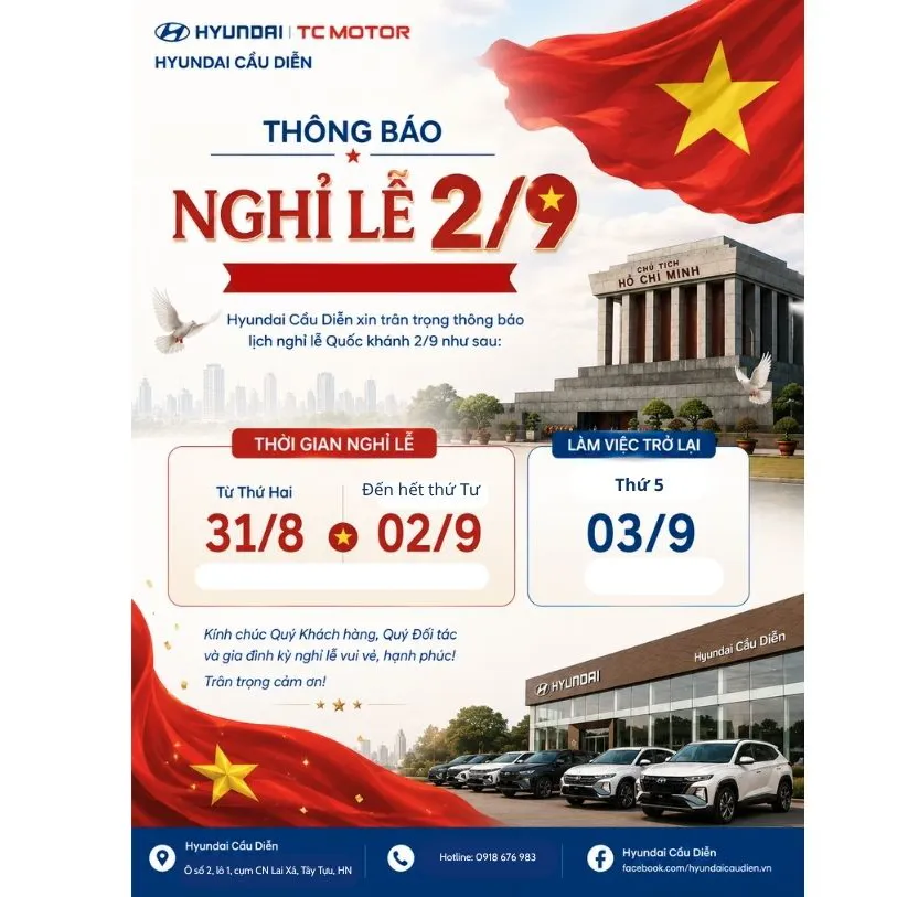 THÔNG BÁO LỊCH NGHỈ LỄ QUỐC KHÁNH 2/9 🇻🇳