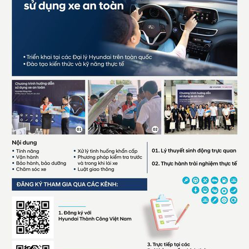 Chương trình hướng dẫn sử dụng xe an toàn cùng hyundai cầu diễn