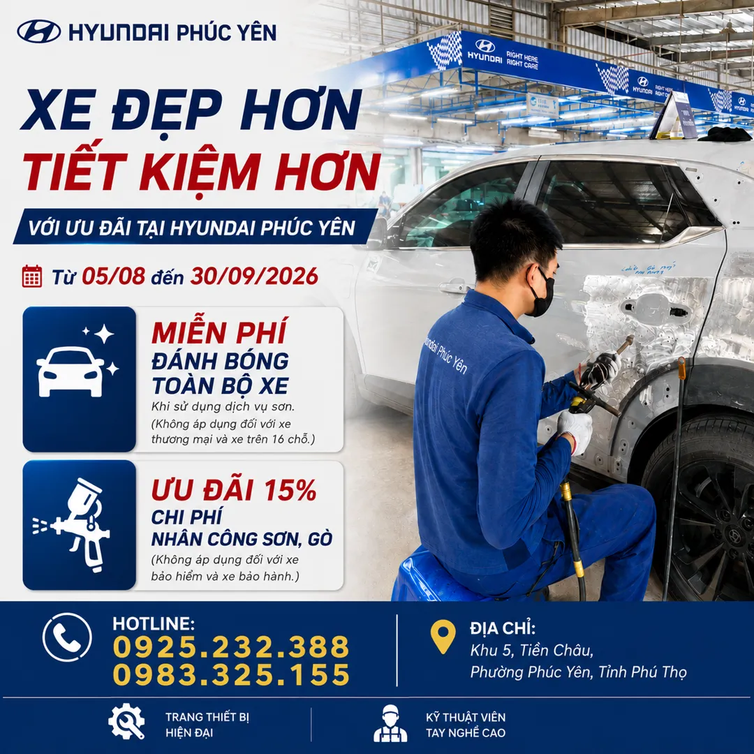 XE ĐẸP HƠN – TIẾT KIỆM HƠN VỚI ƯU ĐÃI TẠI HYUNDAI VĨNH YÊN