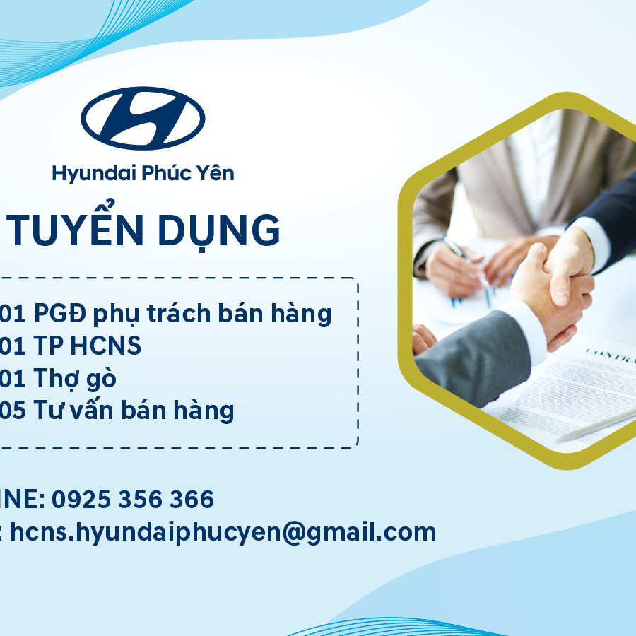 Hyundai Phúc Yên Tuyển Dụng
