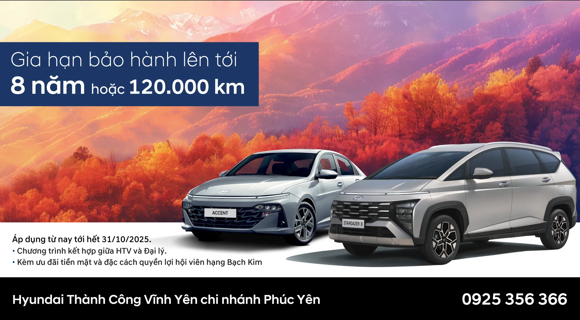 Bảo hành 8 năm/120.000 km – Chuẩn an tâm cùng Hyundai