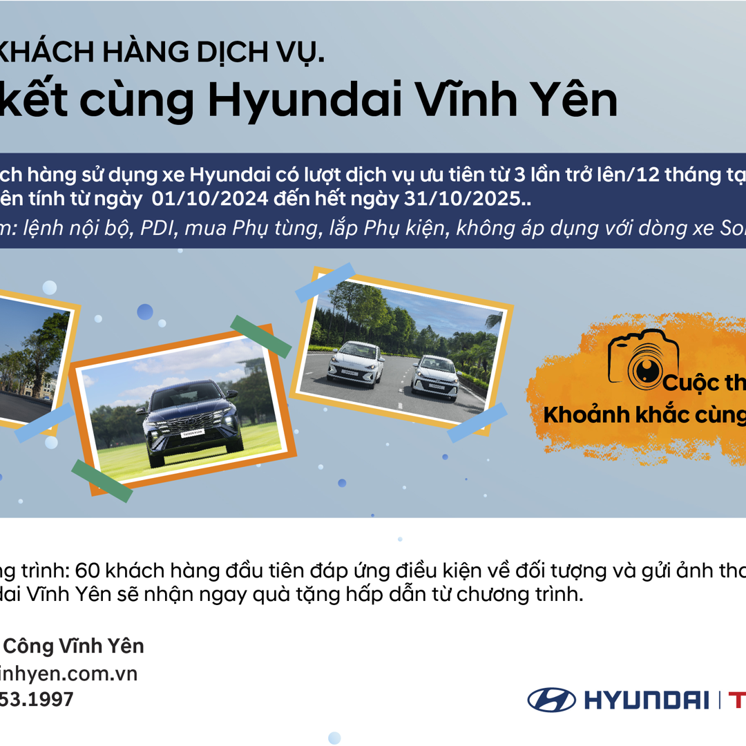 TRI ÂN KHÁCH HÀNG – GẮN KẾT CÙNG HYUNDAI VĨNH YÊN