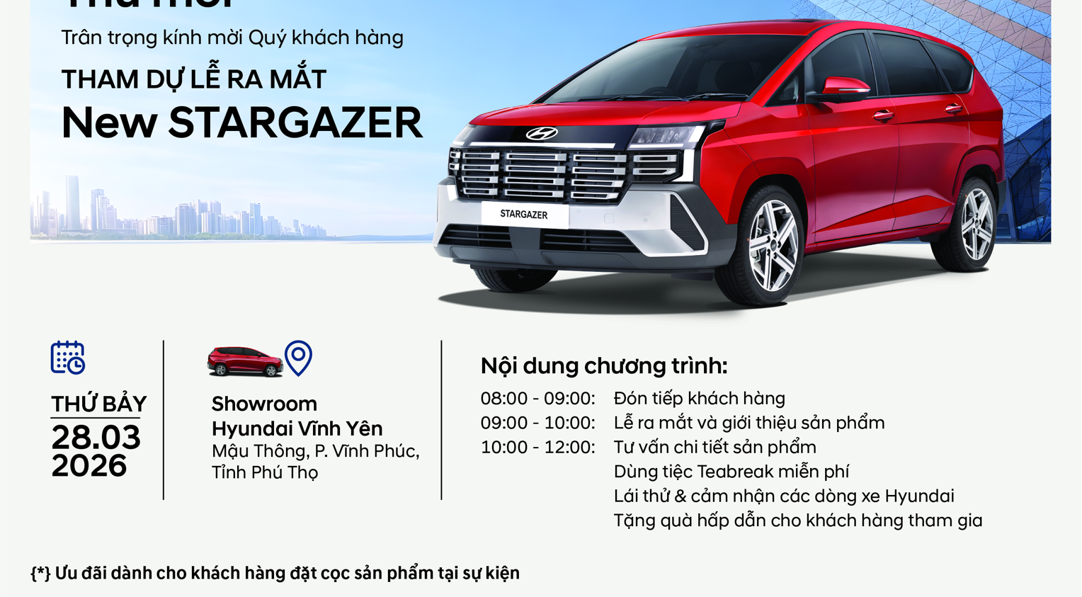 THƯ MỜI KHÁCH HÀNG THAM DỰ LỄ RA MẮT NEW STARGAZER