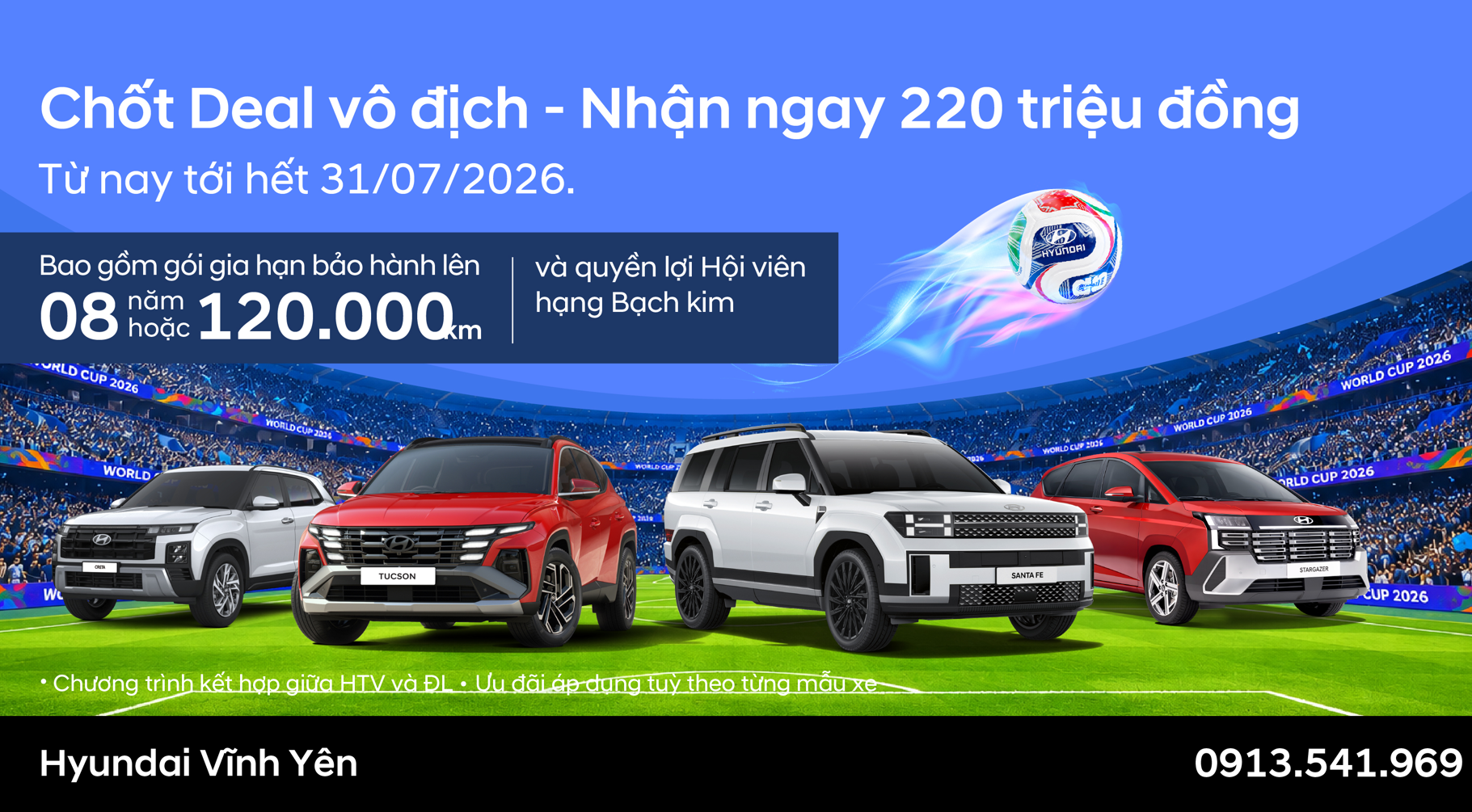 HYUNDAI THÀNH CÔNG TRIỂN KHAI CHƯƠNG TRÌNH ƯU ĐÃI THÁNG 7 CHỐT DEAL VÔ ĐỊCH – NHẬN NGAY 220 TRIỆU ĐỒNG