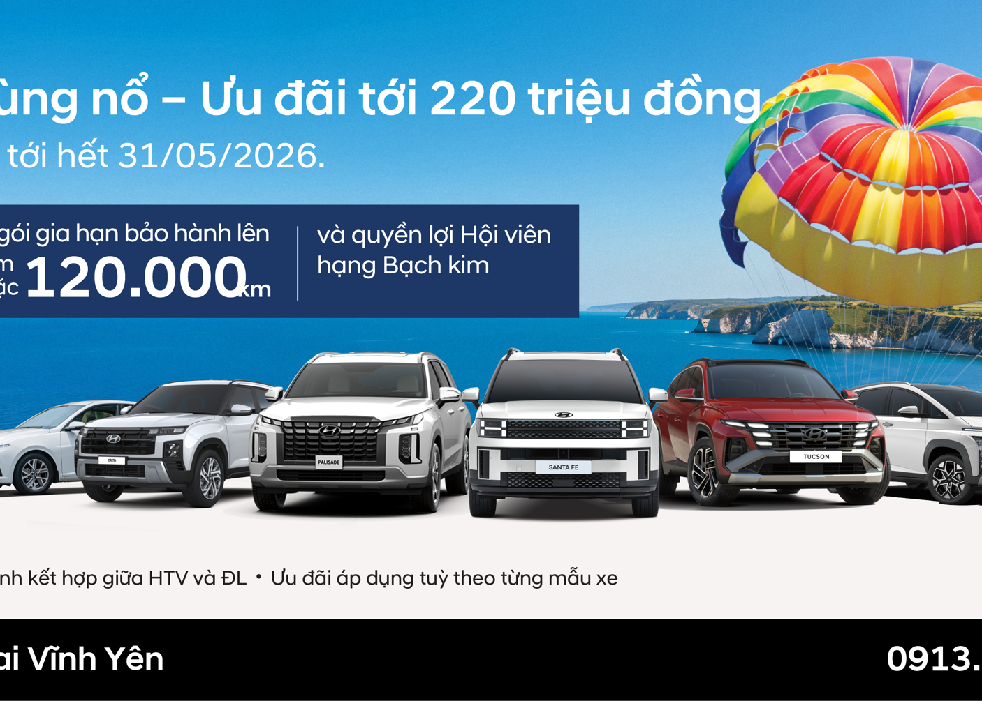 HYUNDAI VĨNH YÊN TRIỂN KHAI CHƯƠNG TRÌNH “HÈ BÙNG NỔ - ƯU ĐÃI TỚI 220 TRIỆU ĐỒNG”
