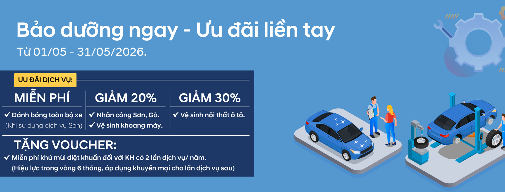 Ưu đãi chăm xe - Chào hè rực rỡ