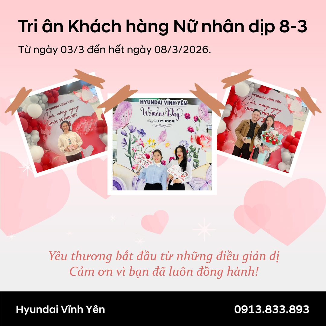 TRI ÂN KHÁCH HÀNG NỮ NHÂN DỊP 8/3