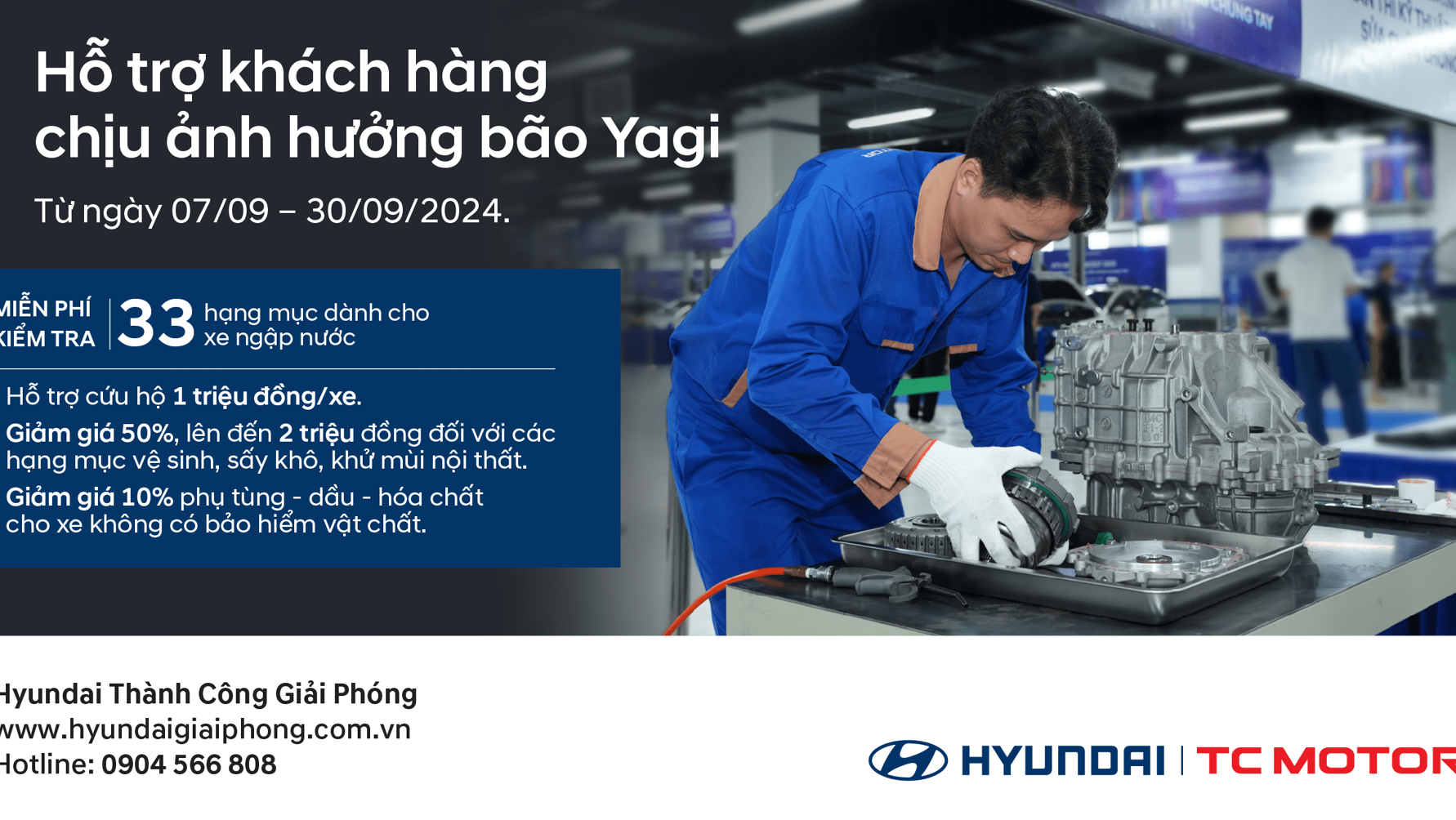 CHƯƠNG TRÌNH HỖ TRỢ KHÁCH HÀNG CHỊU HẬU QUẢ BÃO YAGI