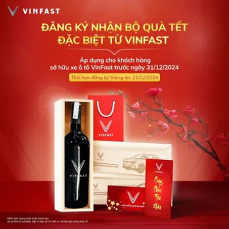 VINFAST TRI ÂN GỬI TẶNG BỘ QUÀ TẾT ĐẶC BIỆT TỚI KHÁCH HÀNG