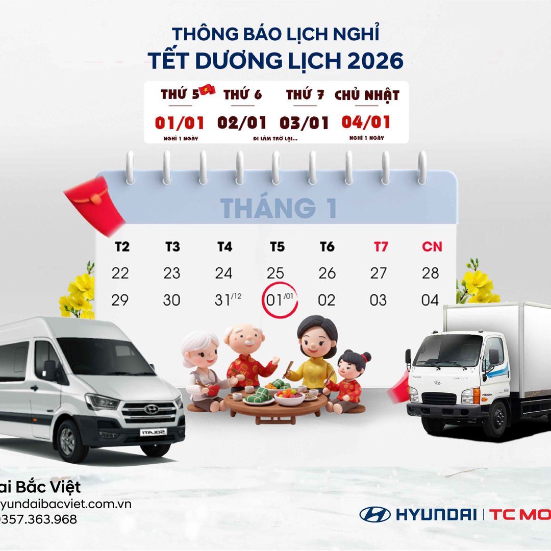 THÔNG BÁO NGHỈ TẾT DƯƠNG LỊCH 2026